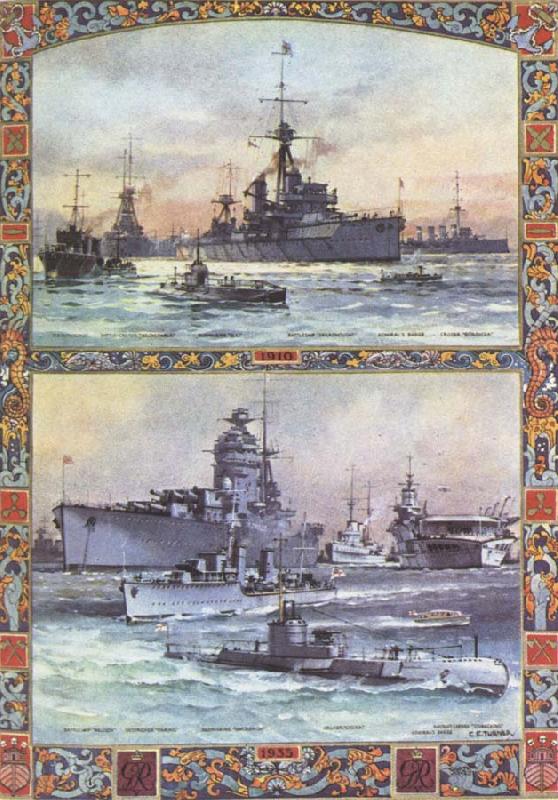 unknow artist engelska flottan 1910 och 1935 Spain oil painting art